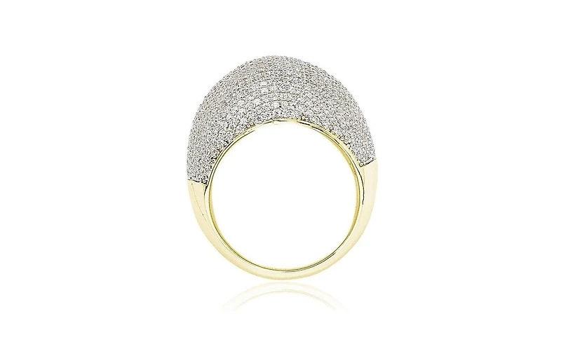 Suzy Levian Sterling Silver Cubic Zirconia Large Pave Dome Ring