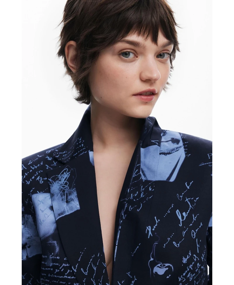 Desigual Women's Collage print blazer