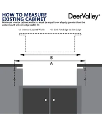 DeerValley Rectangular Fireclay 32" L x 19" W Fireclay Undermount Kitchen Sink with Basket Strainer and Sink Grid