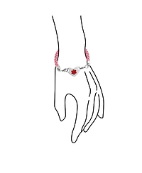 Bling Jewelry Pink Braided Leather Medical Id Bracelet with Stainless Steel Clasp