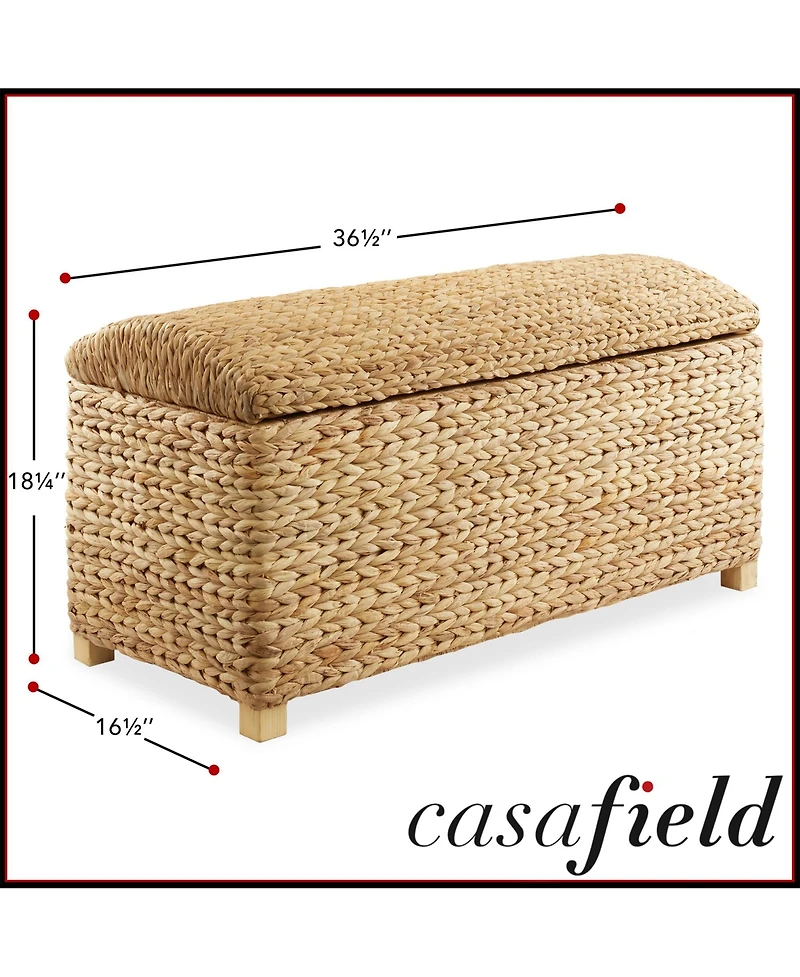 Casafield 36" Storage Trunk with Curved Lid, Safety Hinge