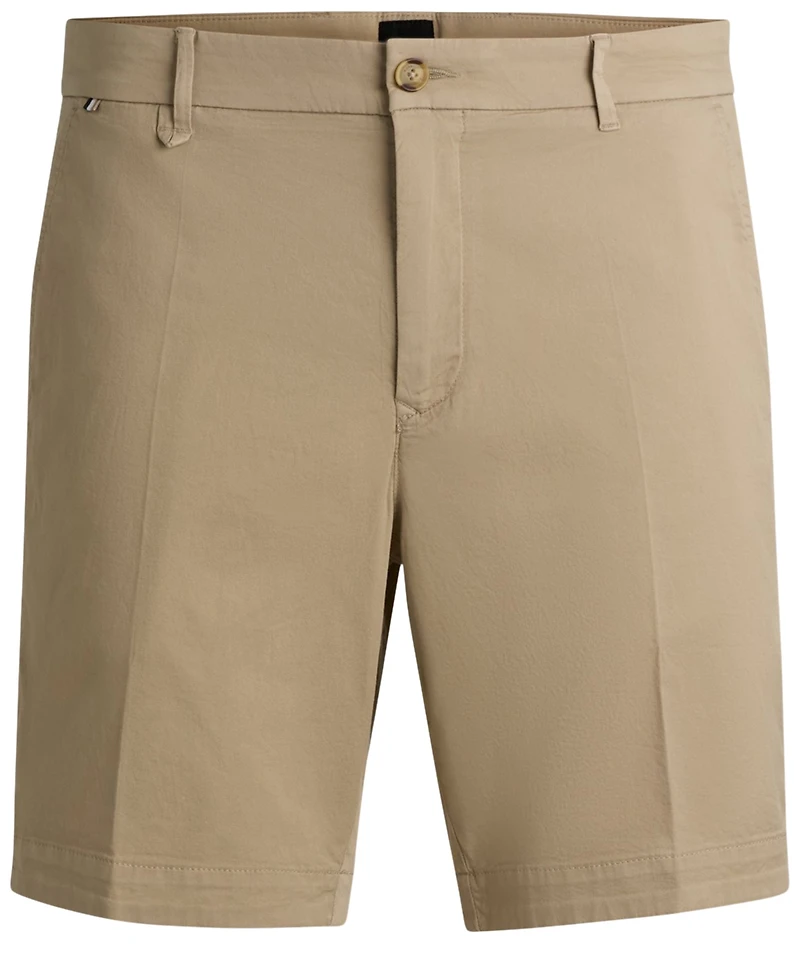 Boss by Hugo Men's Cotton-Twill Slim-Fit Shorts