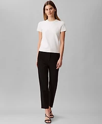 Calvin Klein Women's Ponte Cropped Straight-Leg Pants