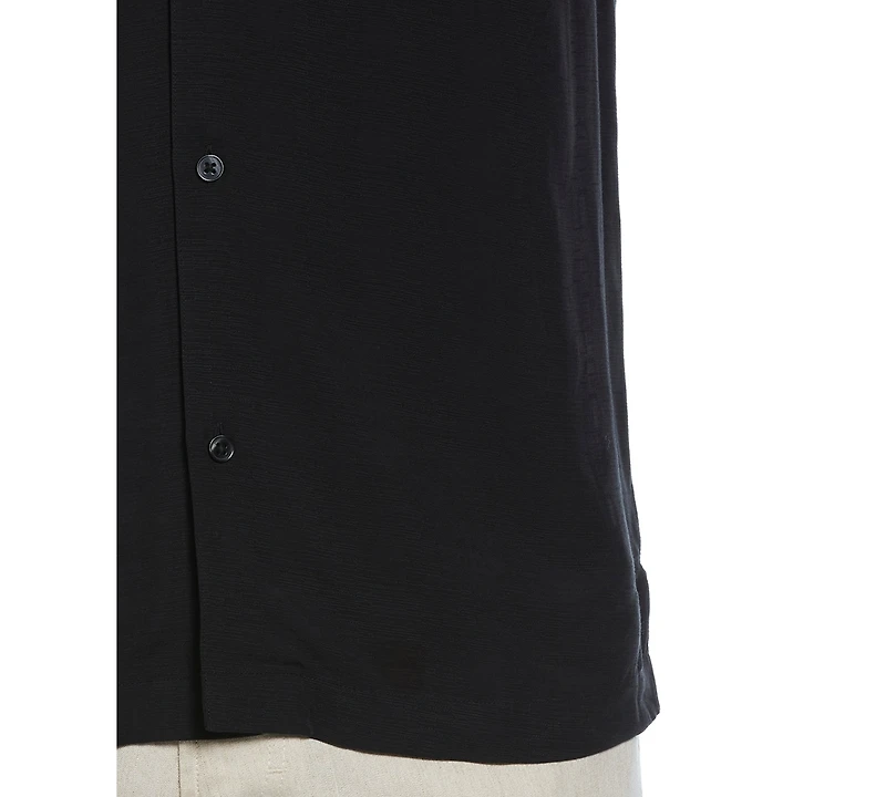 Cubavera Men's Short Sleeve Embroidered Floral Button-Front Camp Shirt
