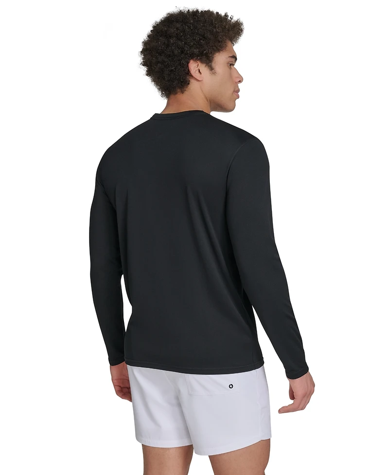 Calvin Klein Men's Monogram Long-Sleeve Swim Rash Guard