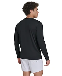 Calvin Klein Men's Monogram Long-Sleeve Swim Rash Guard