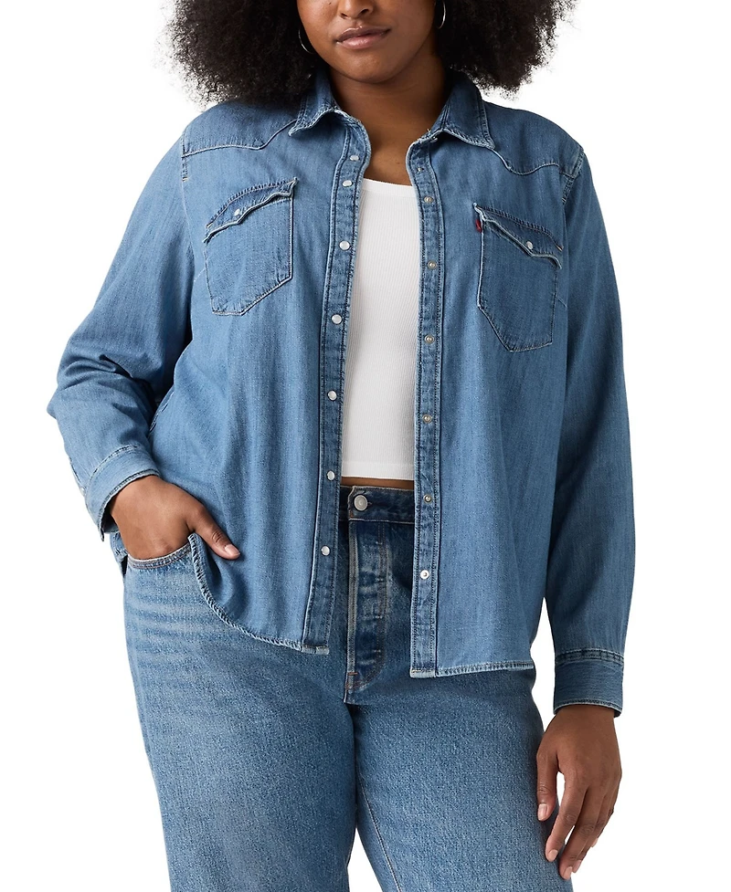 Levi's Trendy Plus Essential Western Cotton Shirt