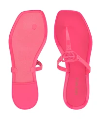 Nine West Women's Dacota T-Strap Square Toe Flat Sandals