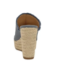 Nine West Women's Baja Slip-On Espadrille Wedge Sandals
