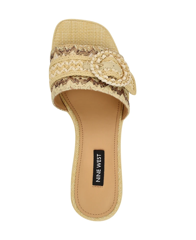Nine West Women's Ending Woven Block Heel Sandals