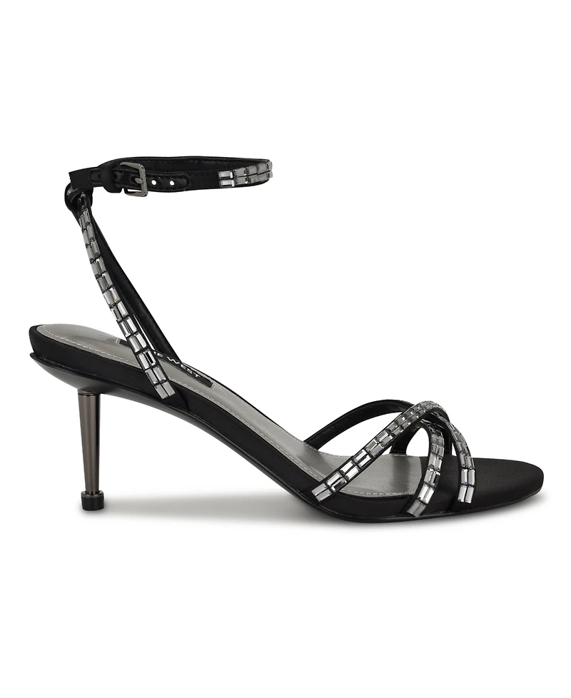 Nine West Women's Amseta Strappy Embellished Stiletto Sandals