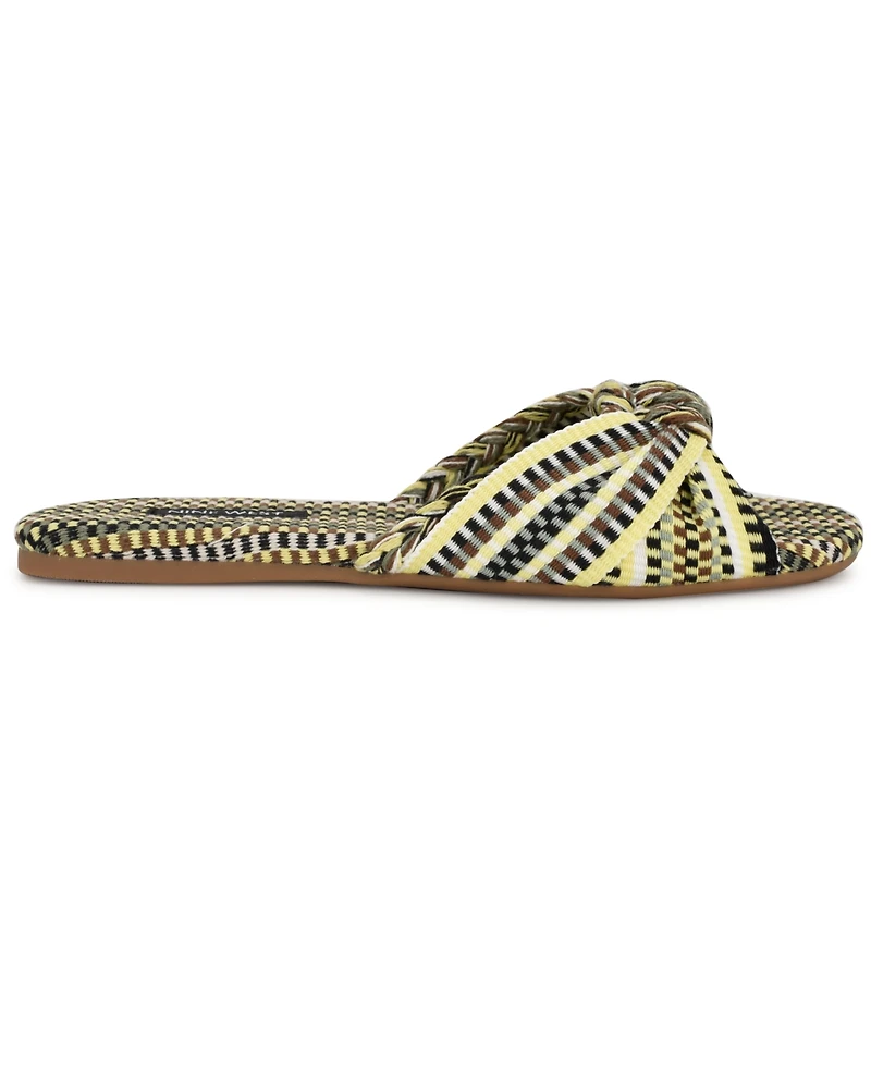 Nine West Women's Lalta Knotted Flat Slide Sandals