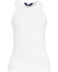 Lands' End Women's Drapey Rib Fitted Tank Top