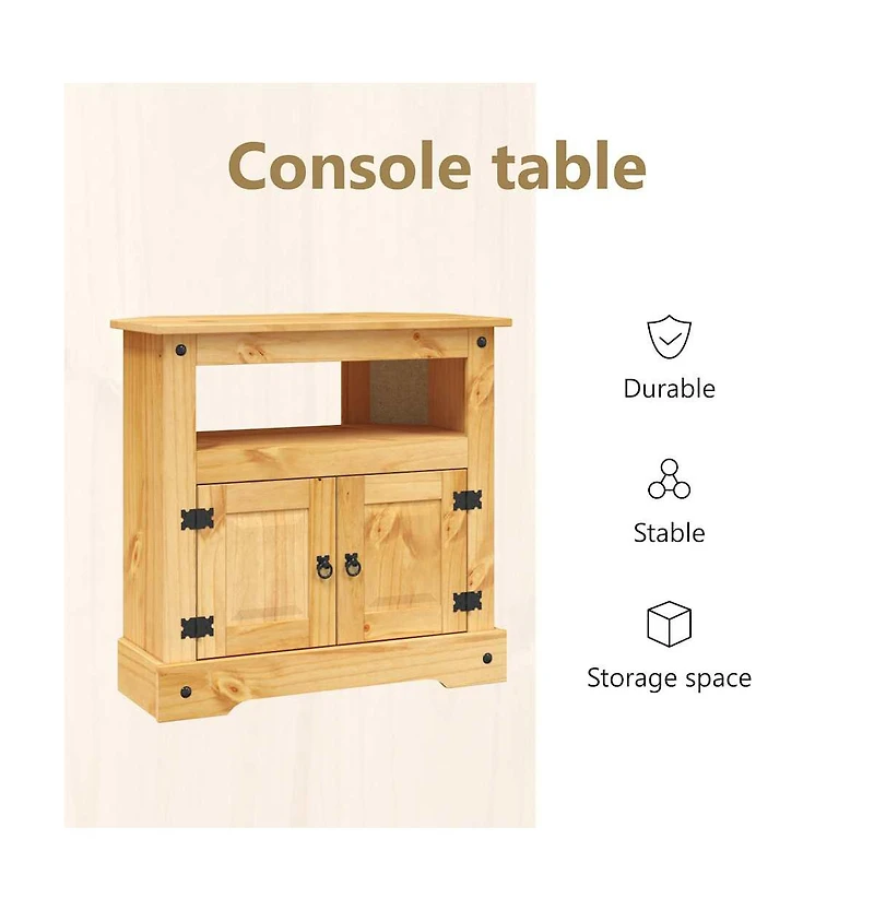 Console Table Mexican Pine Corona Range 31.5"x16.9"x30.7"
