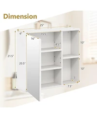 Bathroom Medicine Cabinet with Single Mirror Door