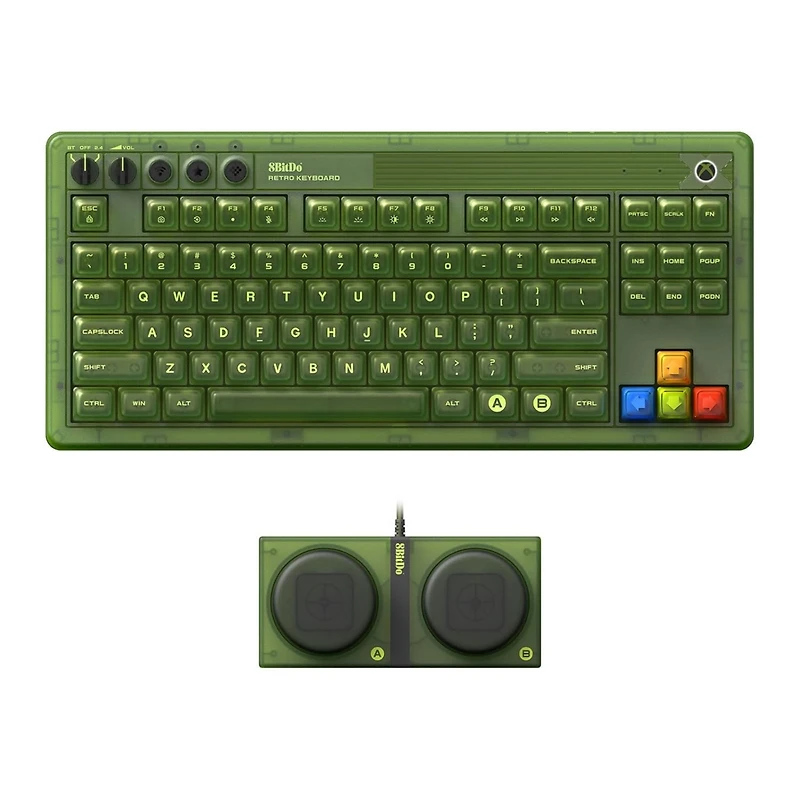 8BitDo Retro 87 Mechanical Rgb Backlit Wireless Gaming Keyboard for Windows and Android - Xbox Edition - Officially Licensed