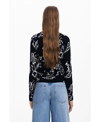 Desigual Women's Fine Lettering Sweater