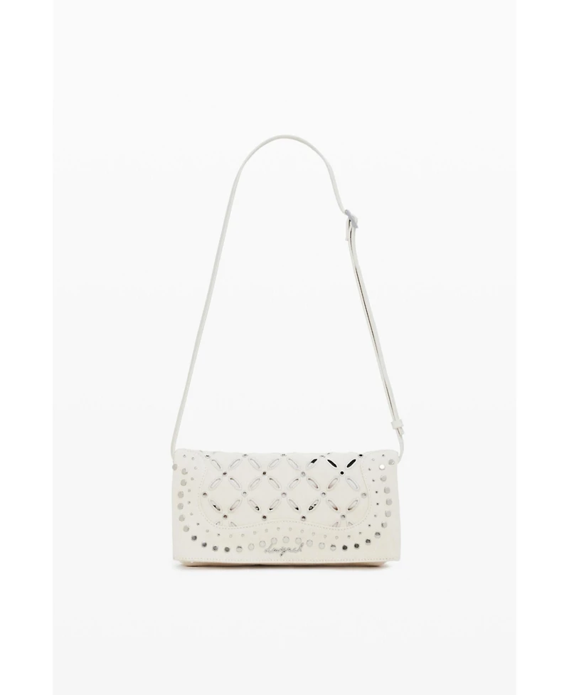 Desigual Women's Medium perforated flap bag