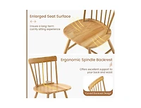 Farmhouse Kitchen Chair Set of 2 with Rubber Wood Frame