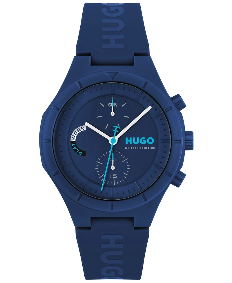 Hugo Boss Men's Lit Multi Quartz Multifunction Silicone Watch