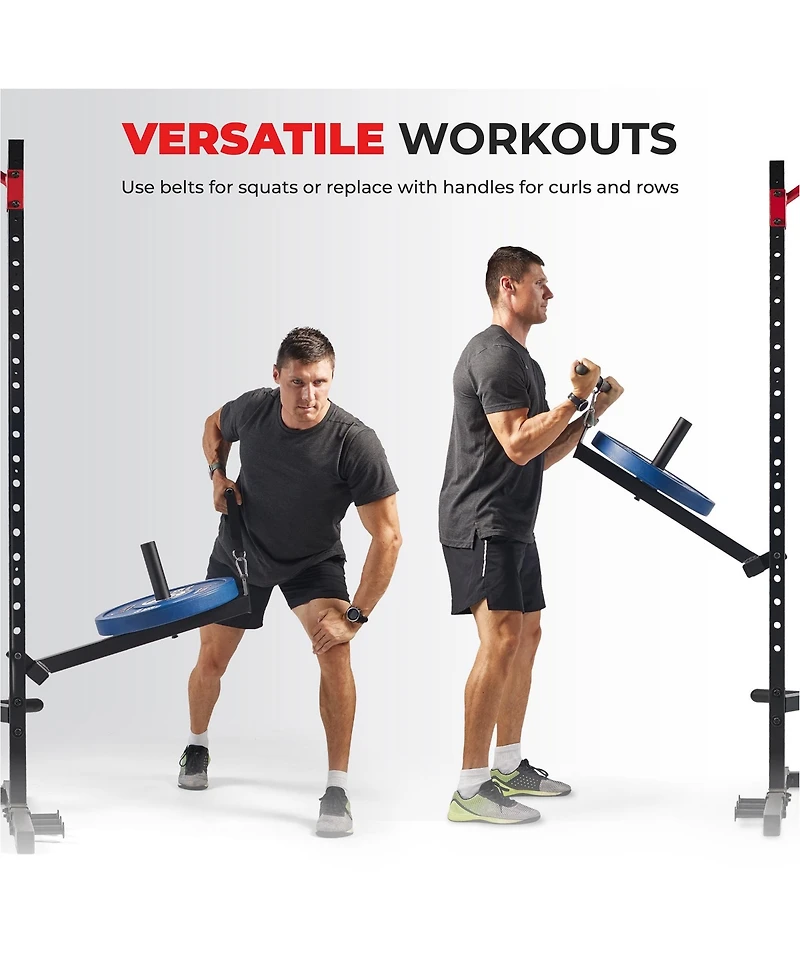 Sunny Health & Fitness Belt Squat Attachment for Power Racks and Cages, Full Body Workout – Sf-XFA015