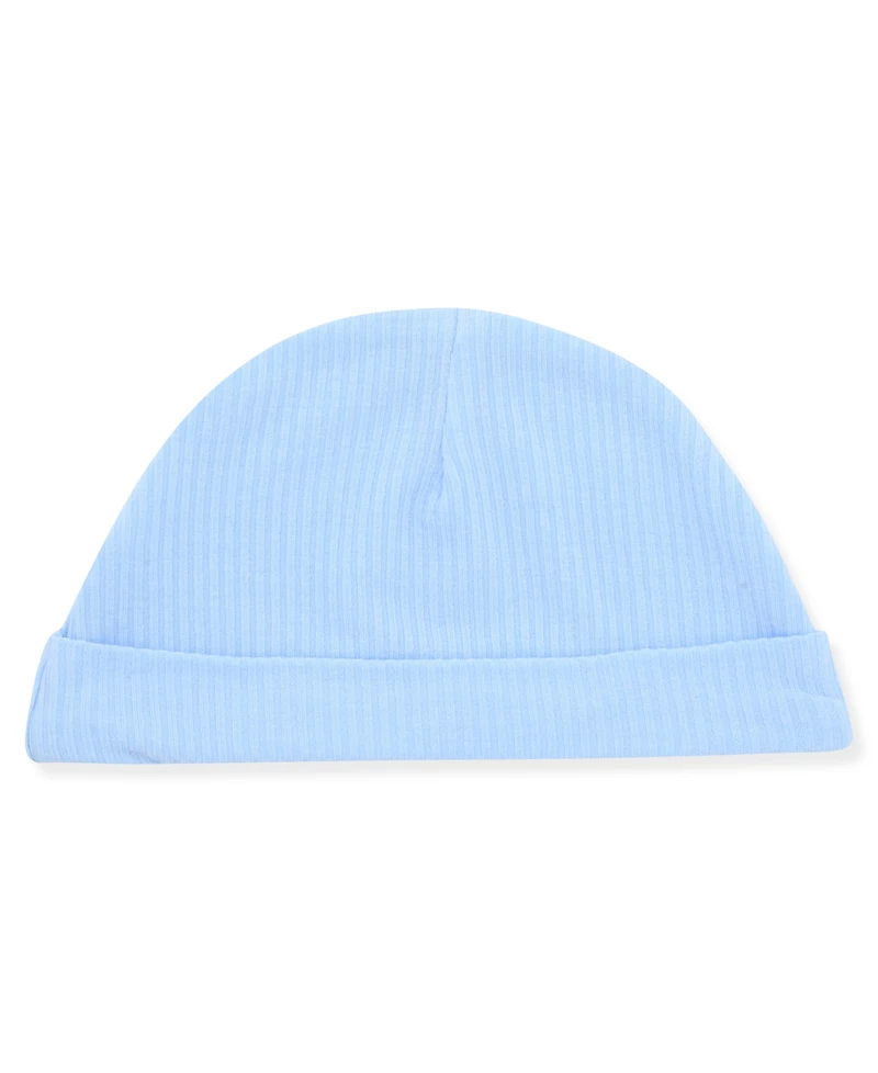 Max & Olivia Baby Boys 2-Piece Rib Footie and Hat Set