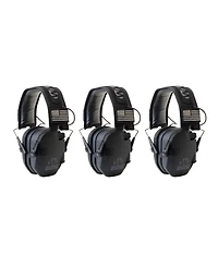 Walker's Razor Slim Electronic Shooting Muffs 3-Pack, Black America Patch