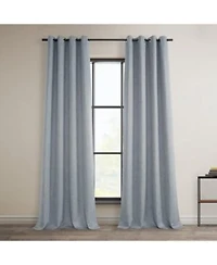 Half Price Drapes Grommet Textured Faux Linen Room Darkening Curtain