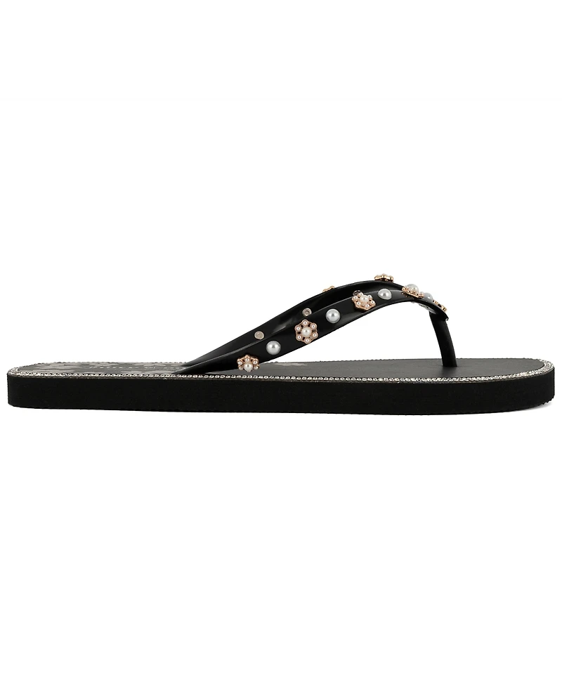 Juicy Couture Women's Sanba Embellished Flip Flops