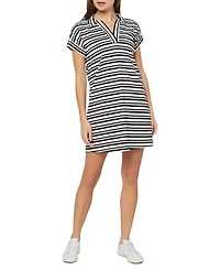 Three Dots Women's Koda Cotton Collared Mini Dress