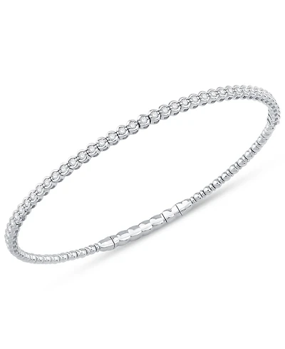 Diamond Half Bezel Flexible Bangle Bracelet (1/2 ct. t.w.) in 10k White Gold
