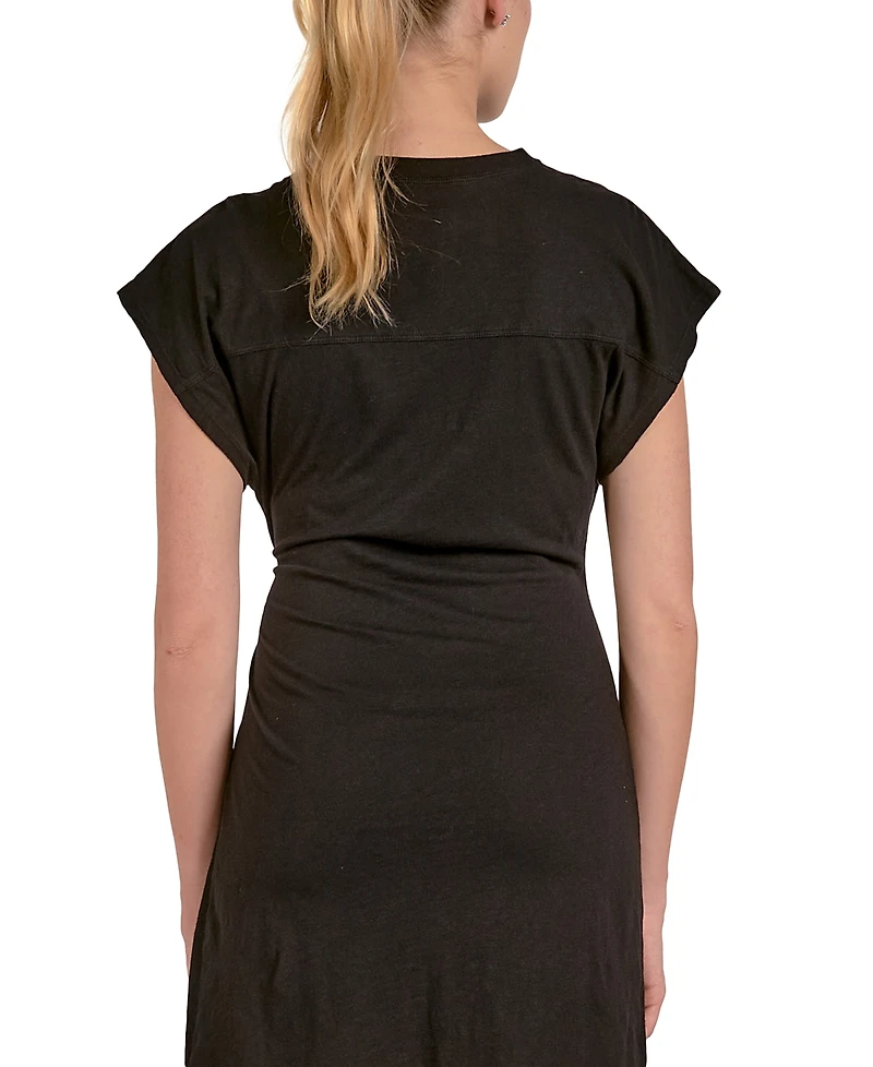 Elan Women's Side Tie Cotton Mini Dress