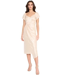 Tahari Women's Sweetheart-Neck Asymmetric-Hem Midi Dress