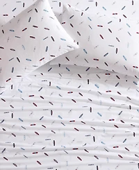 Nautica Printed 200-Thread Count Cotton Percale 3-Pc. Sheet Set, Twin Xl