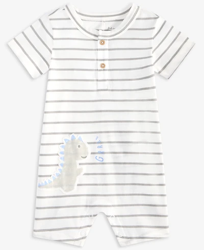 Baby Boys Dinosaur Striped Sunsuit, Exclusively at Macy's