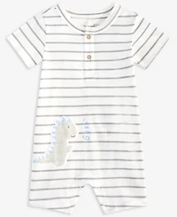 Baby Boys Dinosaur Striped Sunsuit, Exclusively at Macy's