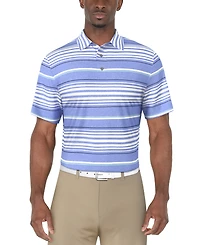 Pga Tour Men's Short Sleeve Striped Polo Shirt