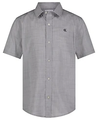Calvin Klein Big Boys Linen Textured Shirt