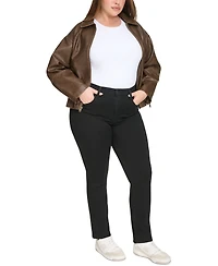 Levi's Plus Size Faux Leather Dad Bomber Jacket