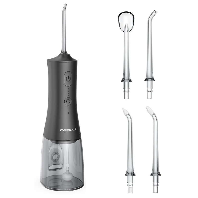 Operan 300ml Cordless Water Flosser with 4 Jet Tips, Portable Water Dental Flossers