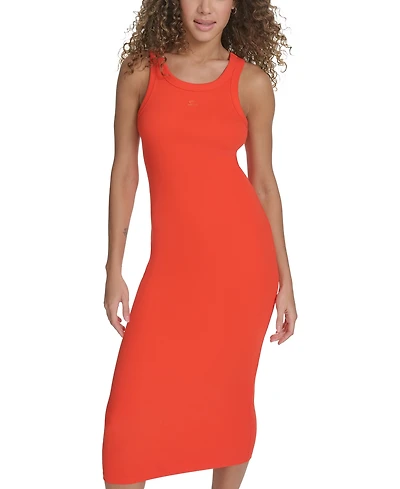 Starter Women's Cotton-Blend Ribbed-Knit Tank Dress