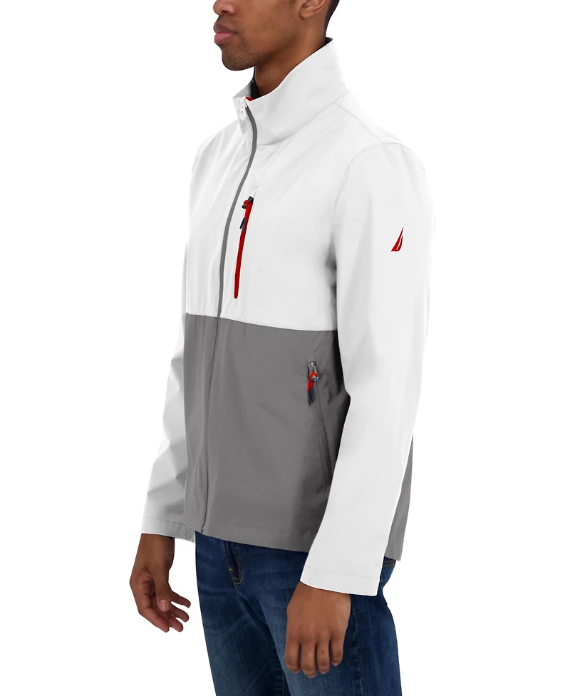 Nautica Men's Zip-Front Lightweight Packable Track Jacket