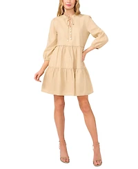 CeCe Women's 3/4-Sleeve Tiered Mini Dress
