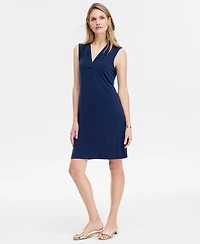 Jm Collection Women's V-Neck A-Line Dress, Exclusively at Macy's