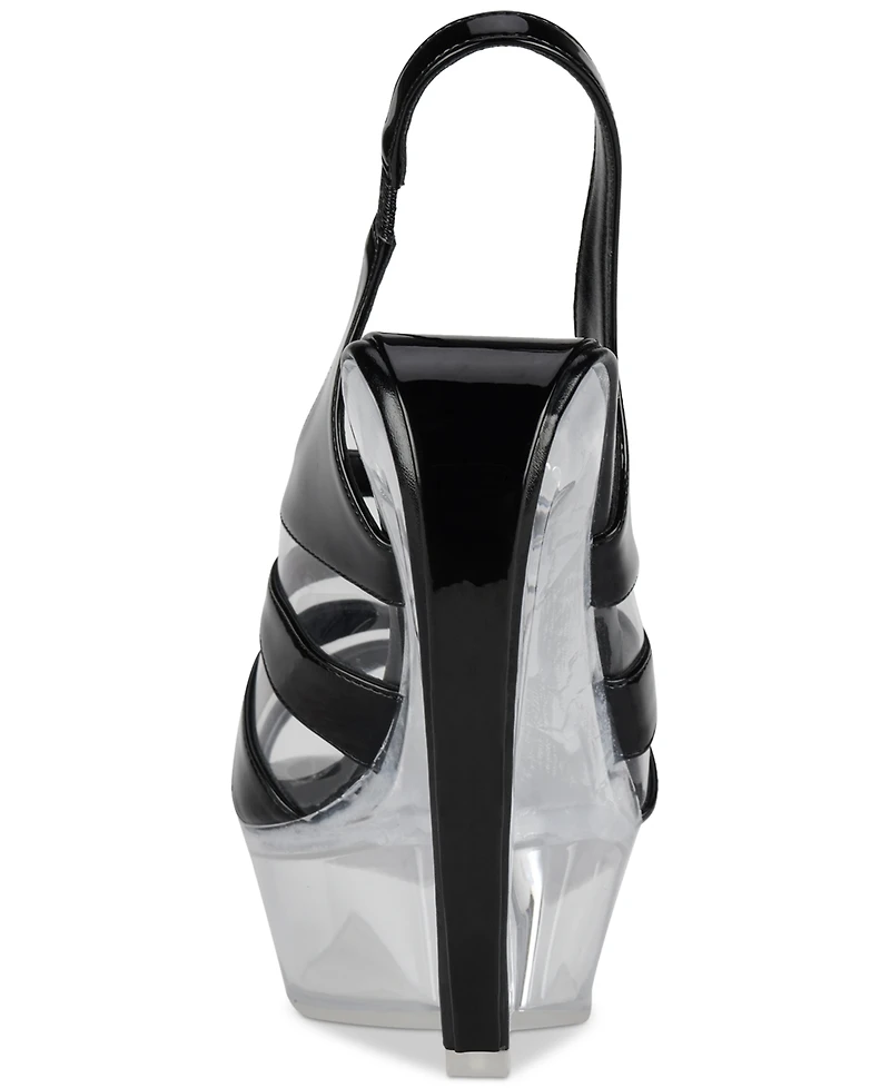 Jeffrey Campbell Slo-Mo Vinyl Platform Wedge Sandals