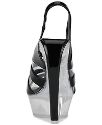 Jeffrey Campbell Slo-Mo Vinyl Platform Wedge Sandals