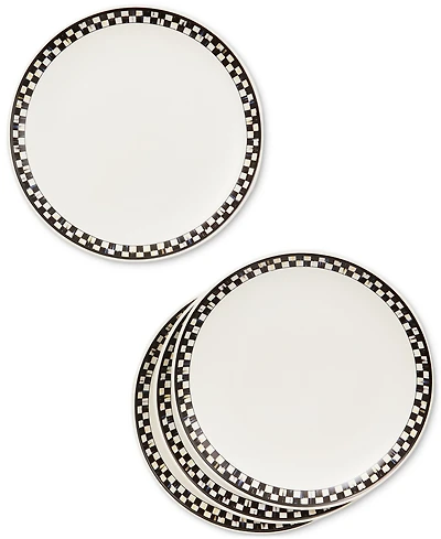 MacKenzie-Childs Courtly Check Everyday Lunch Plates, Set of 4