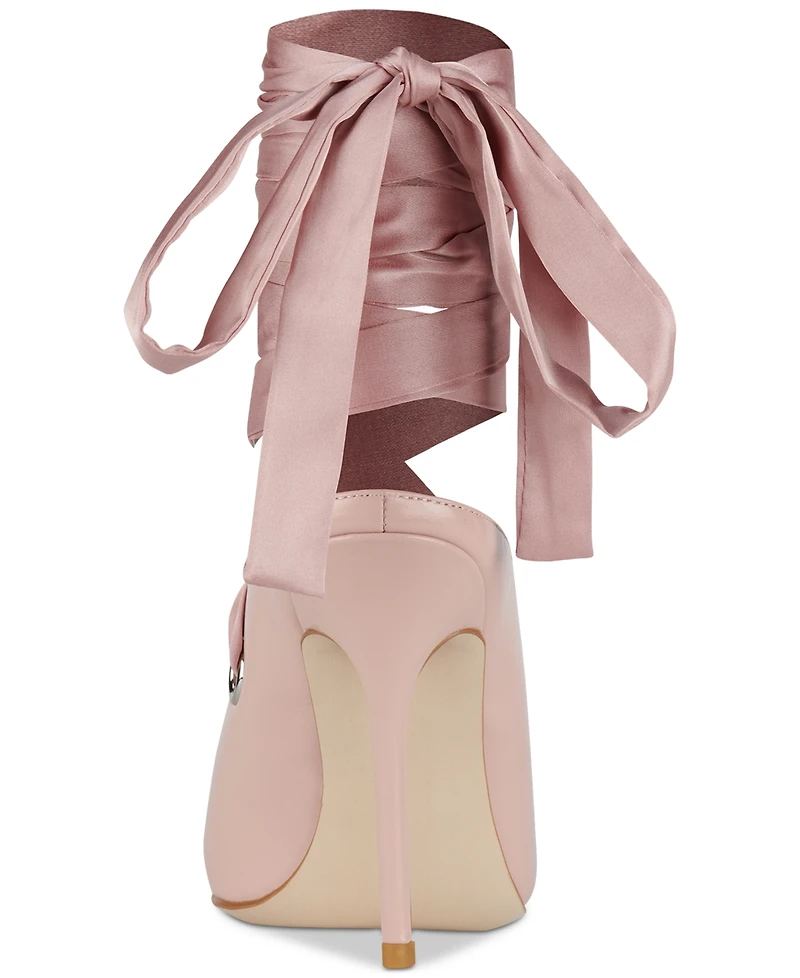 Jeffrey Campbell Grateau Sculpted High-Heel Lace-Up Mules