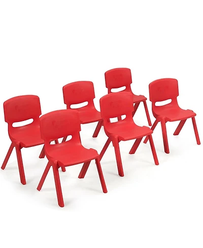 6-pack Kids Plastic Stackable Classroom Chairs