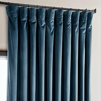 Half Price Drapes Extra Wide Heritage Plush Velvet Room Darkening Curtain